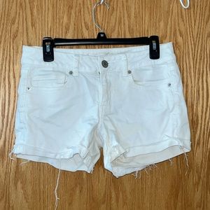 American Eagle white jean shorts